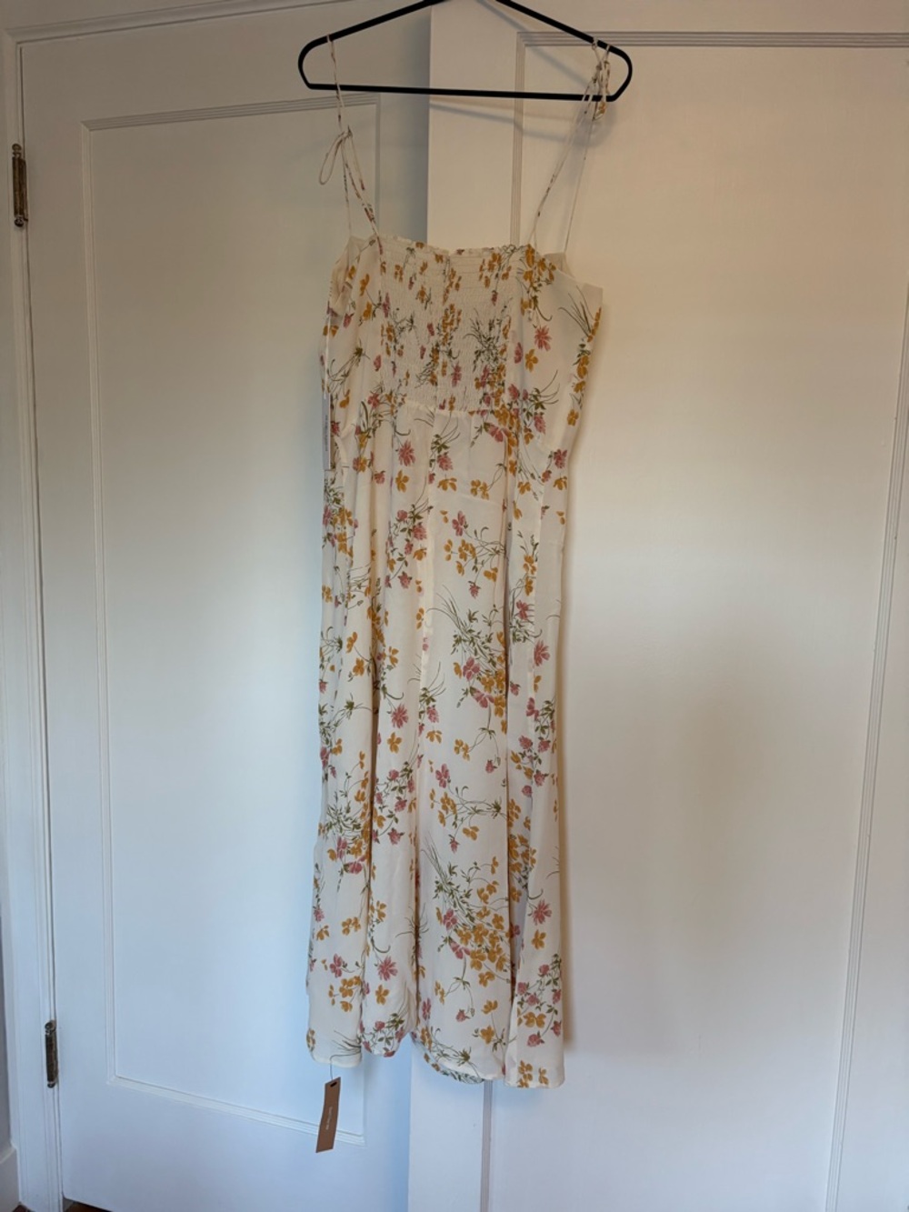 NWT Reformation Cream Floral Midi Dress - Picture 5 of 7